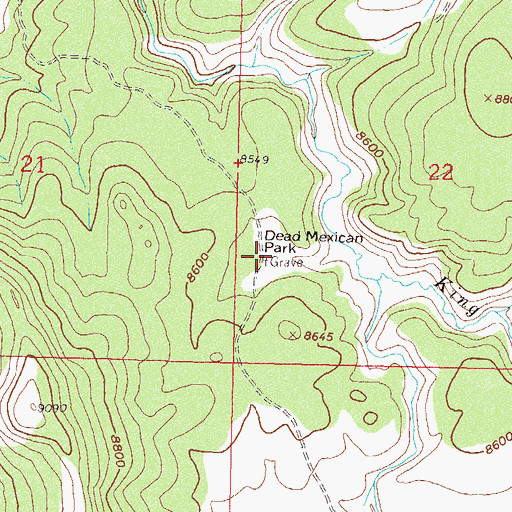 Topographic Map of Dead Mexican Park, CO