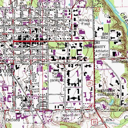 Topographic Map of Bonham House, OH