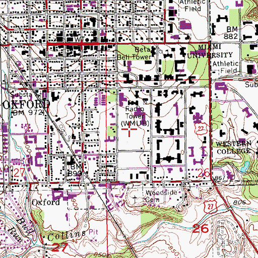 Topographic Map of Bunger Field, OH