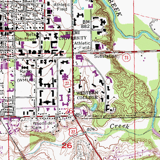 Topographic Map of Edgar Stillman-Kelley Studio, OH