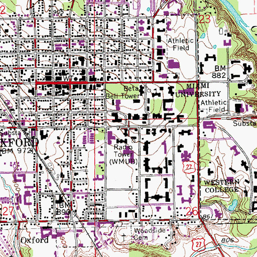 Topographic Map of Joyner House, OH