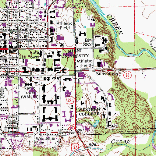 Topographic Map of Langstroth House, OH