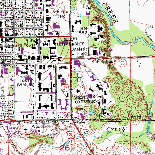 Topographic Map of Patterson Place, OH