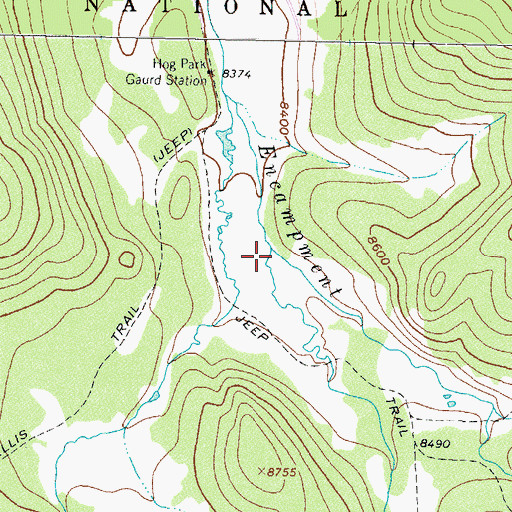 Topographic Map of West Fork Encampment River, CO