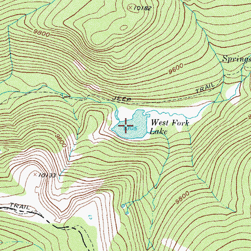 Topographic Map of West Fork Lake, CO