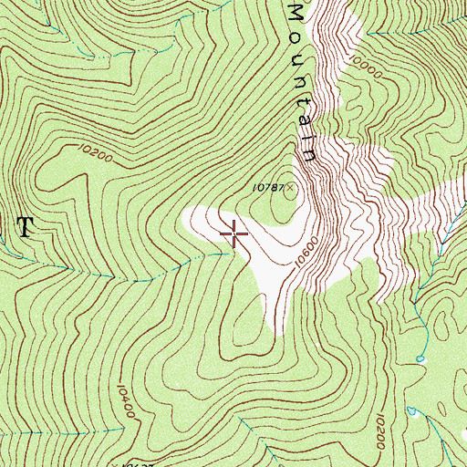 Topographic Map of Black Mountain, CO