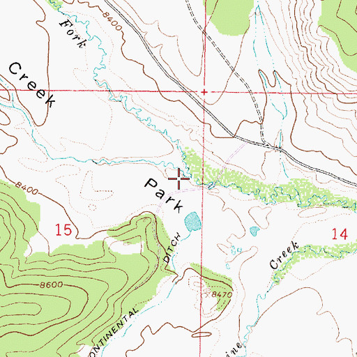 Topographic Map of Casteel Creek, WY