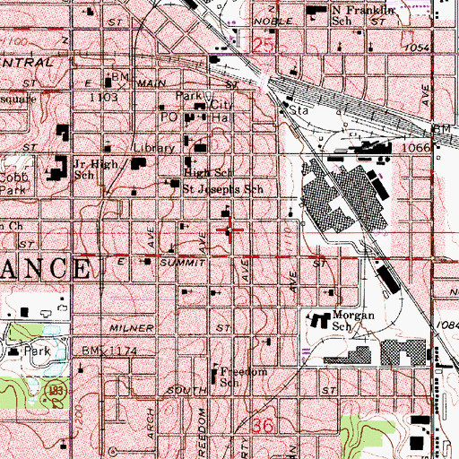 Topographic Map of Reformed Free Methodist Church, OH