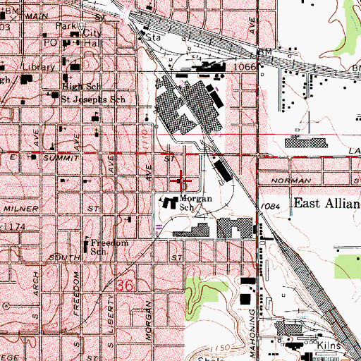 Topographic Map of Saint Nicholas Roman Orthodox Church, OH