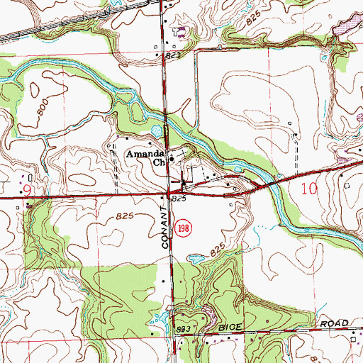 Topographic Map of Christie Chapel, OH