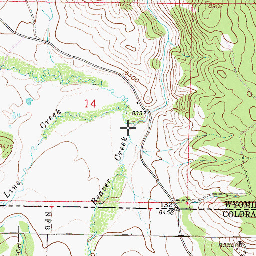 Topographic Map of Beaver Creek, CO