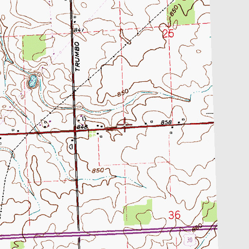 Topographic Map of Williams Cemetery, OH