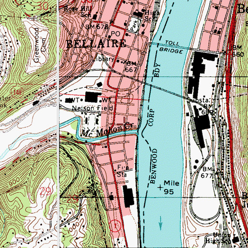 Topographic Map of Apostolic Faith Temple, OH