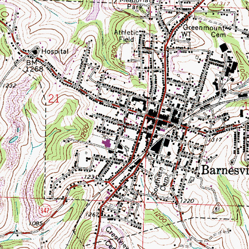 Topographic Map of Bethel African Methodist Episcopal Church, OH