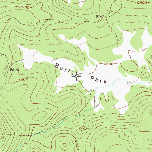 Topographic Map of Buffalo Park, CO