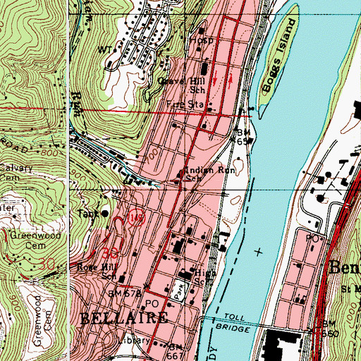 Topographic Map of Church of the Nazarene, OH