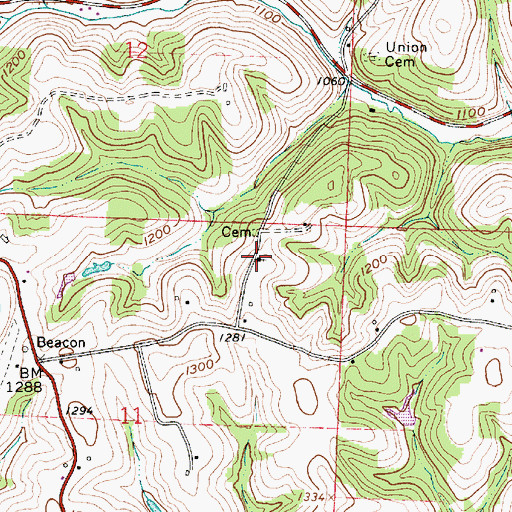 Topographic Map of Cold Methodist Episcopal Church, OH