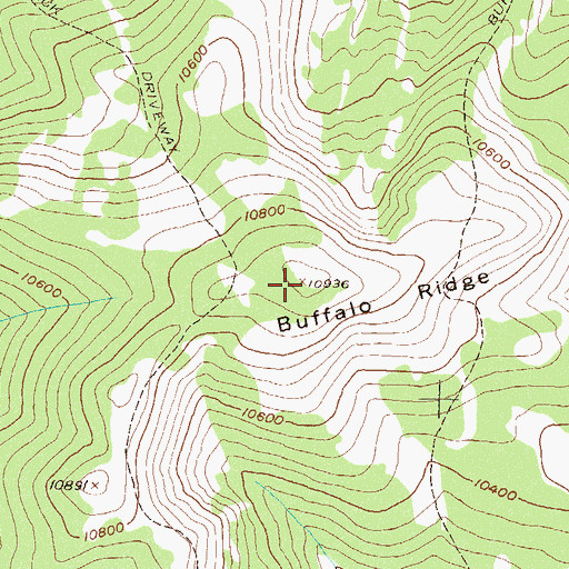 Topographic Map of Buffalo Ridge, CO