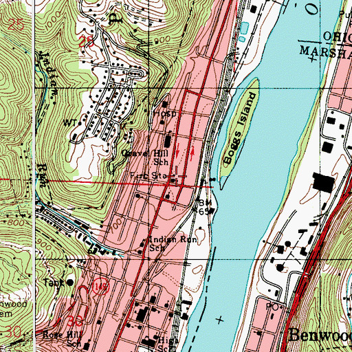 Topographic Map of North End Fire Station, OH