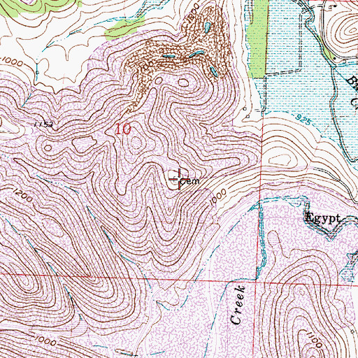 Topographic Map of Old Egypt Cemetery, OH
