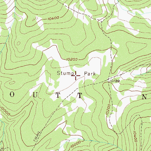 Topographic Map of Stump Park, CO