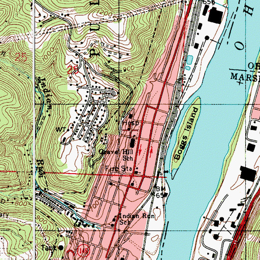 Topographic Map of Reorganized Church of Jesus Christ of Latter Day Saints, OH