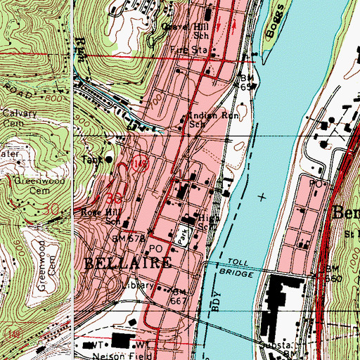 Topographic Map of Saint Pauls African Methodist Episcopal Church, OH