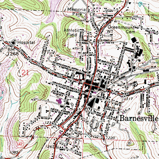 Topographic Map of Second Church of Christ, OH