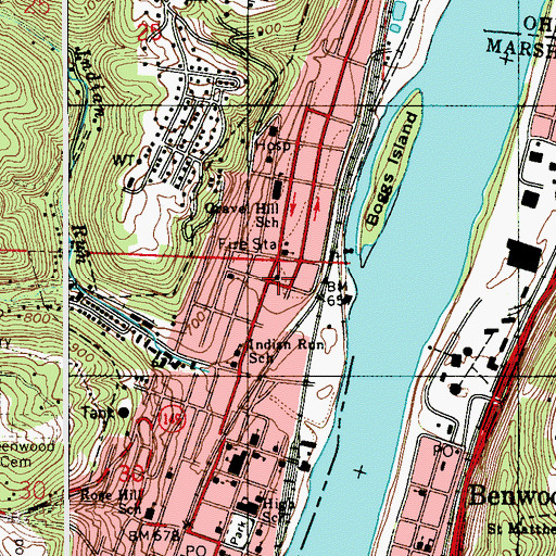 Topographic Map of Trinity Episcopal Church, OH