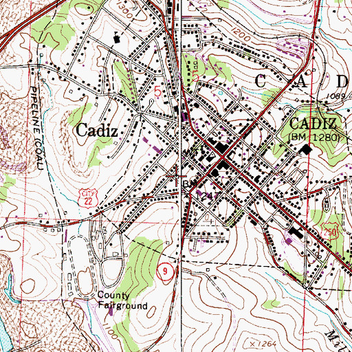 Topographic Map of Church of God, OH