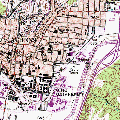 Topographic Map of Apostolic Church, OH