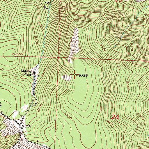Topographic Map of Independence Mountain, CO