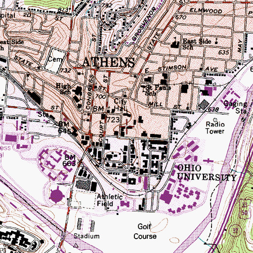 Topographic Map of Hudson Medical Center, OH