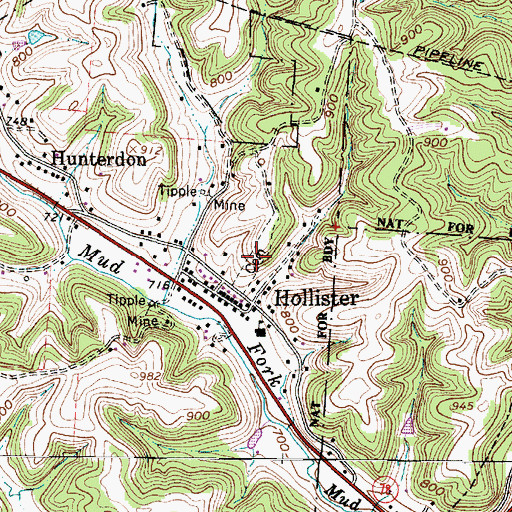 Topographic Map of Johnson Cemetery, OH