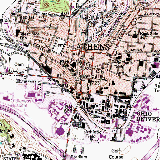Topographic Map of Pilgrim Holiness Church, OH
