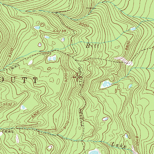 Topographic Map of Grizzly Helena Trail, CO