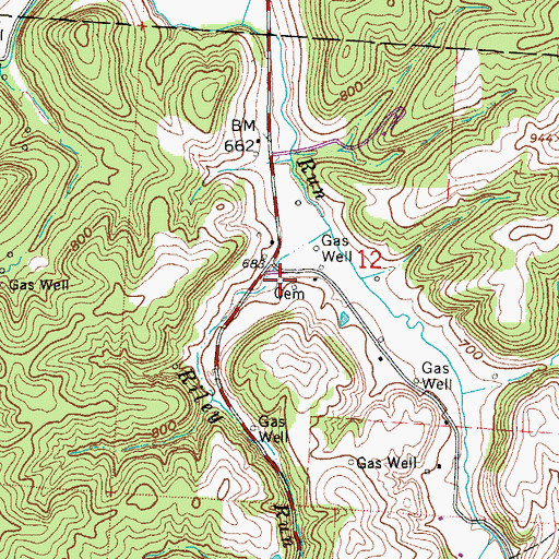 Topographic Map of Sterling Cemetery, OH