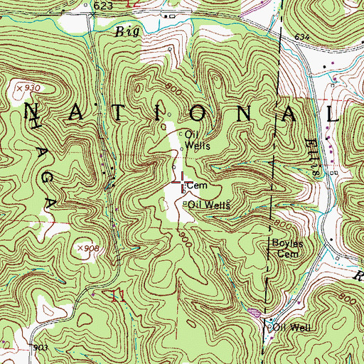 Topographic Map of Timothy Jones Cemetery, OH