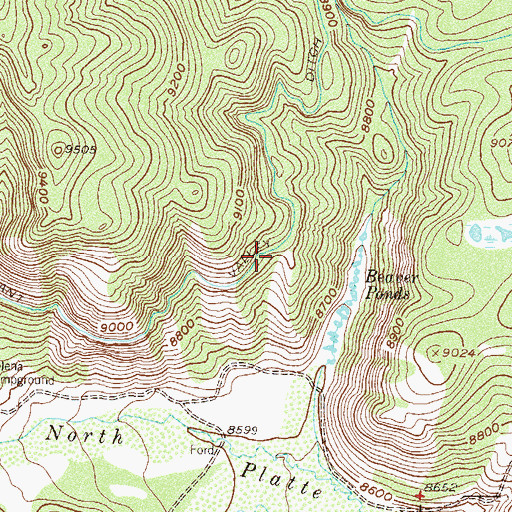 Topographic Map of Pleasant Valley Ditch, CO