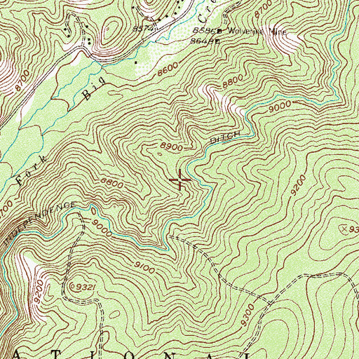 Topographic Map of Independence Ditch, CO