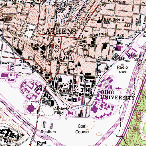 Topographic Map of Trisolini Gallery, OH