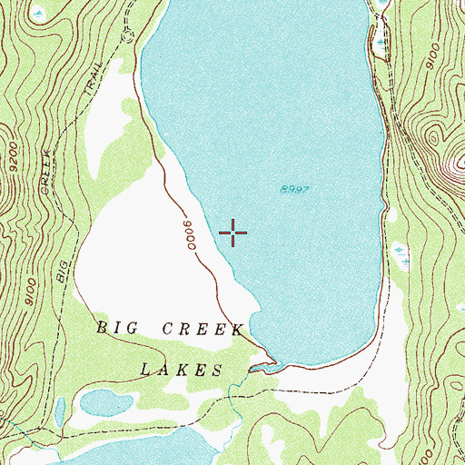 Topographic Map of Big Creek Lakes, CO