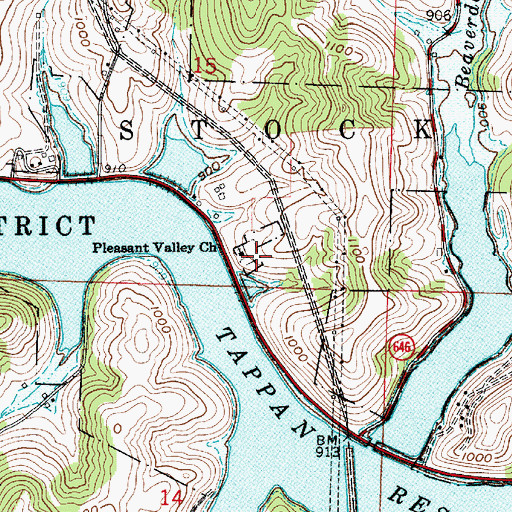 Topographic Map of Pleasant Valley Cemetery, OH