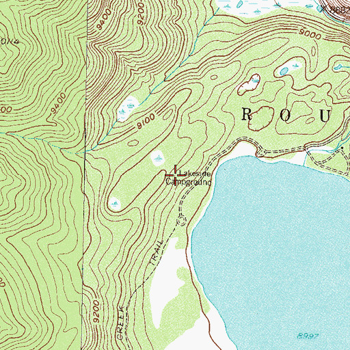 Topographic Map of Lakeside Campground, CO