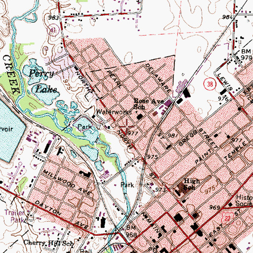 Topographic Map of Pilgrim Holiness Church, OH