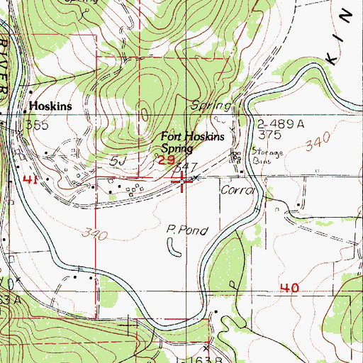 Topographic Map of Tiff (historical), OR