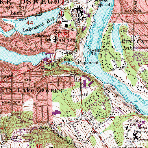 Topographic Map of Walling (historical), OR