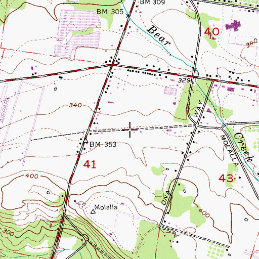 Topographic Map of Kayler (historical), OR
