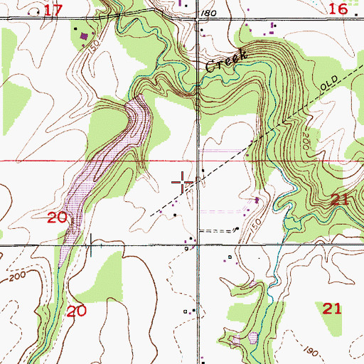 Topographic Map of Busch (historical), OR