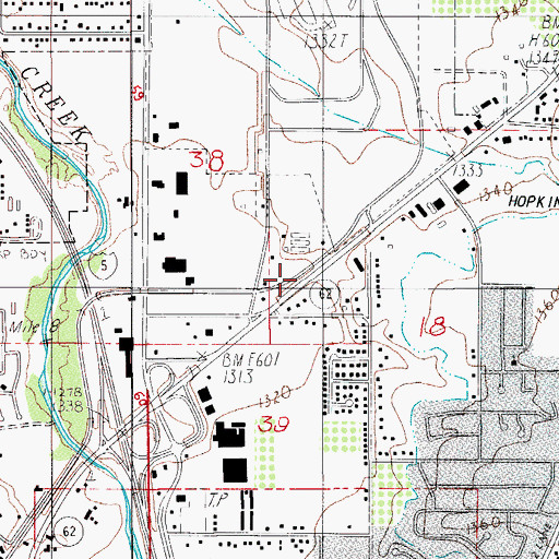 Topographic Map of Bear Creek Junction (historical), OR
